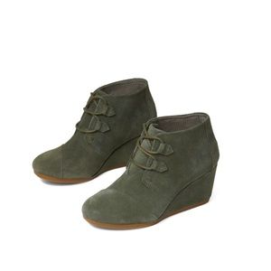 TOMS Women's Suede Kala Booties Wedges